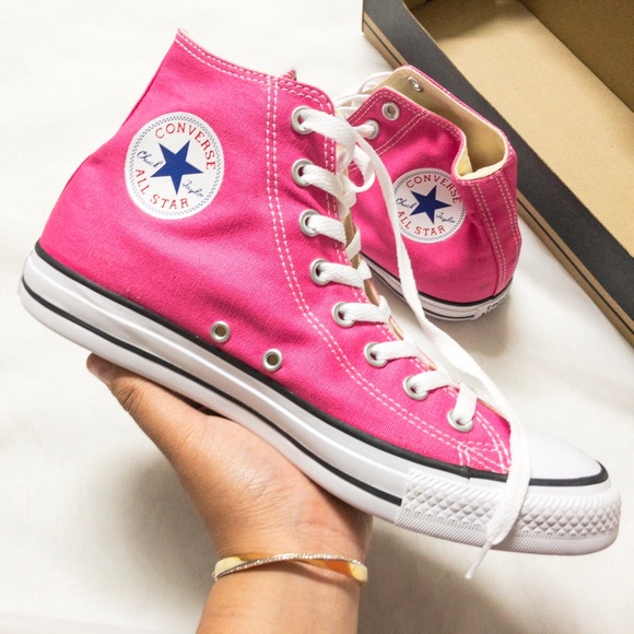 💠SOLD💠 Converse High top in Pink White - Picture 2 of 8